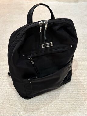 Women’s TUMI Backpack excellent used condition, black looks almost new.